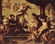 Luca Giordano Rubens Painting an Allegory of Peace oil painting